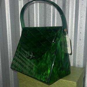 Green marble handbag